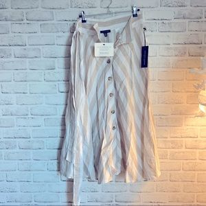 Saks Fifth Avenue Stripe Linen Skirt